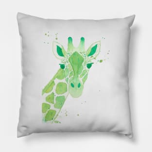 Lime Green Giraffe Pillow