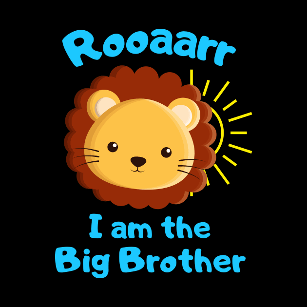 Cute Big Brother Lion Boys Siblings Children by Foxxy Merch