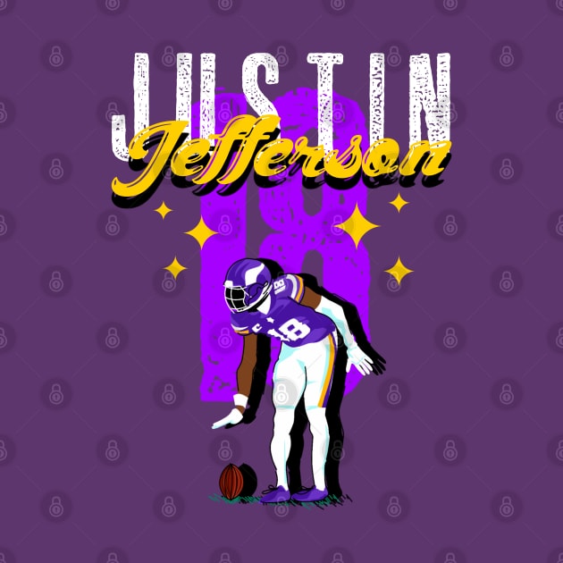 Justin Jefferson 18 - Minnesota Vikings by Mic jr