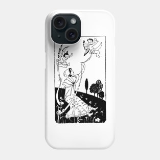 aesthetic Vintage heaven angels with cute lady Phone Case