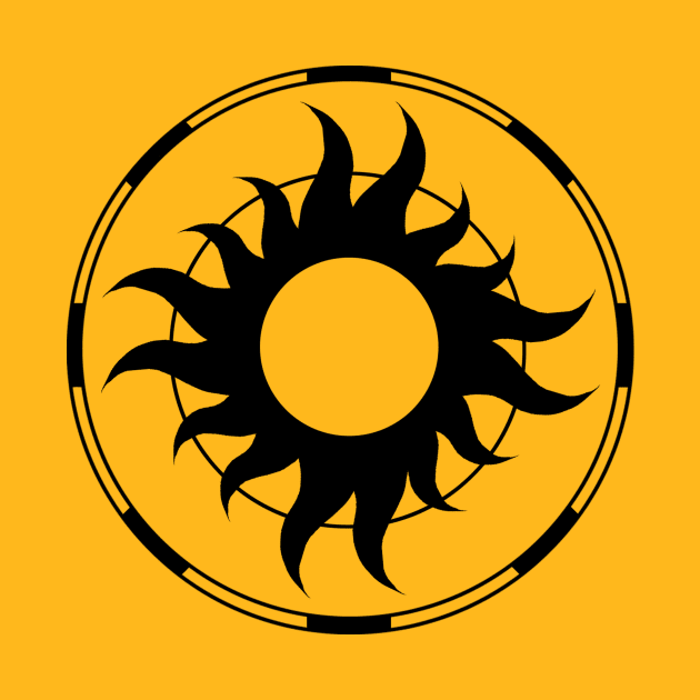 Sun - Original Logo Banner Sigil - Dark Design for Light Backgrounds by Indi Martin