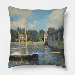The Bridge at Argenteuil by Claude Monet Pillow