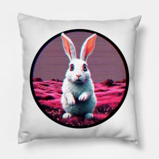 bad trip white rabbit Pillow