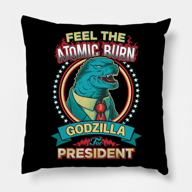 Feel the Atomic Burn Pillow by DCLawrenceUK