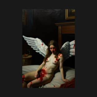 Fallen Angel - Acrylic Oil Painting T-Shirt