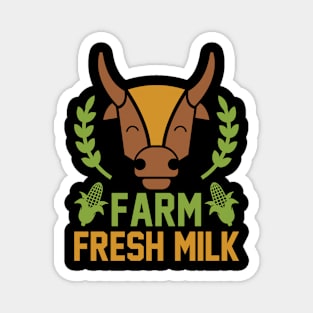 Farm Fresh Milk T Shirt For Women Men Magnet