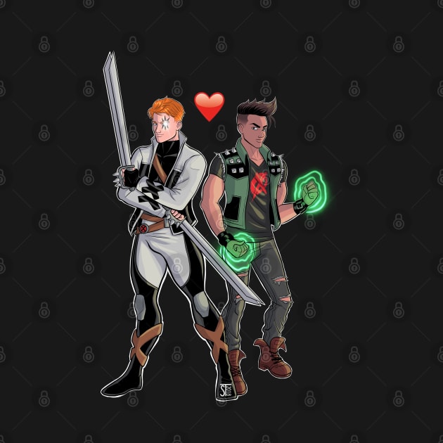 Shatterstar And Rictor by sergetowers80