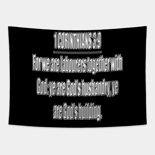 Bible Verse 1 Corinthians 3:9 Tapestry by Holy Bible Verses