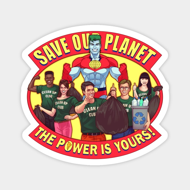 Go Go Planet Rangers Magnet by Batang 90s Art