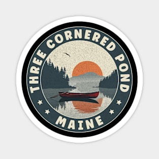 Three Cornered Pond Maine Sunset Magnet