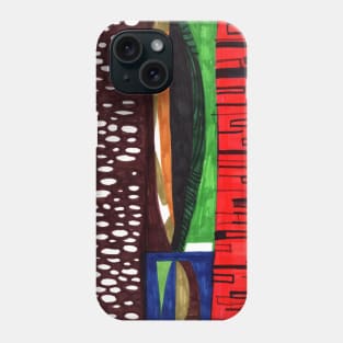 Abstract Multicolor Leaves Phone Case