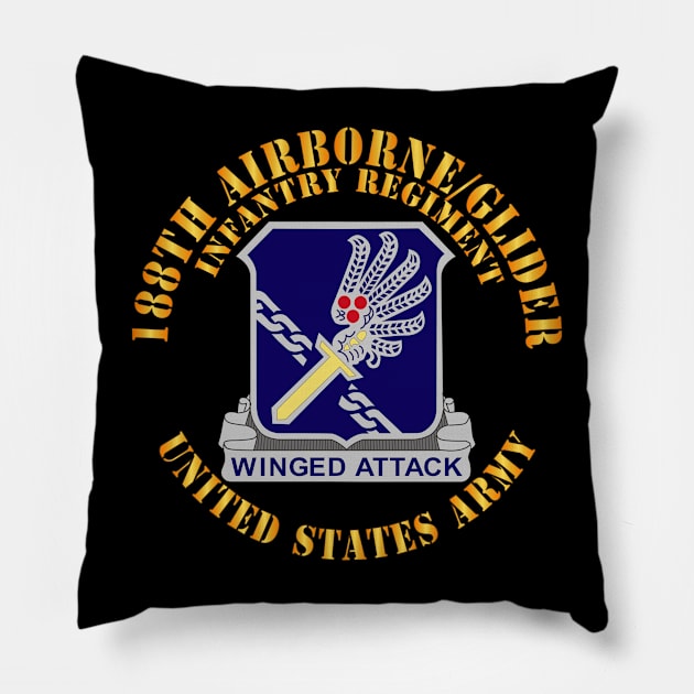 188th Airborne - Glider Infantry Regiment - DUI X 300 Pillow by twix123844