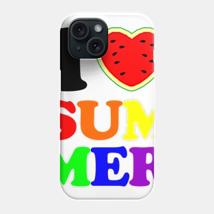 i heart summer watermelon rainbow Phone Case