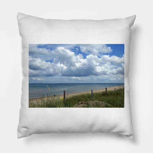 Utah Beach Normandy France Pillow by AndyEvansPhotos