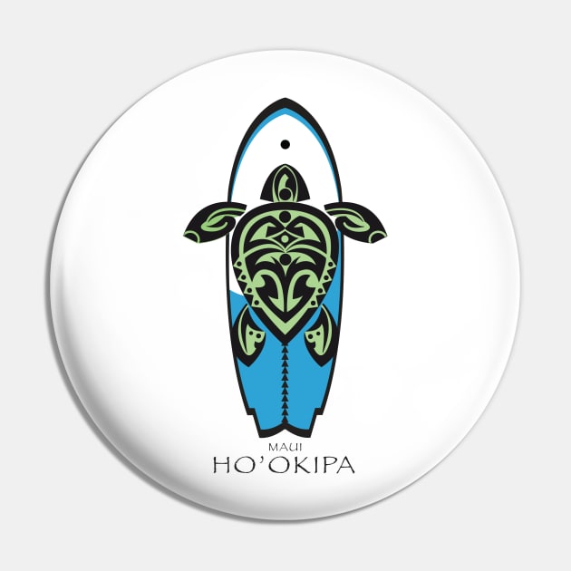 Tribal Turtle Tattoo Surfer Dude / Ho'okipa Maui Pin by srwdesign