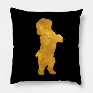 Bichon frise breed golden art Pillow