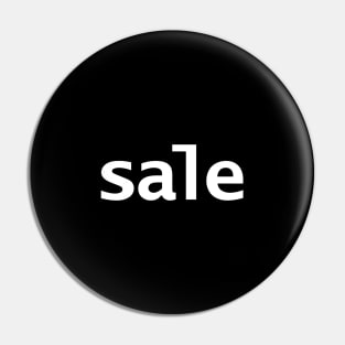 Sale Minimal Typography White Text Pin