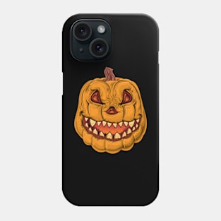 Spooky Pumpkin Monster Design Phone Case