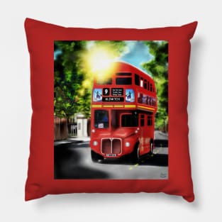Route-Master, Red, City of London Antique Transport Pillow