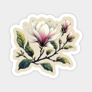 Magnolia Flower Magnet