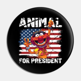 Muppets Animal 24 For President Pin