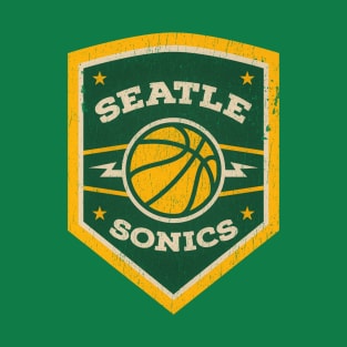 Retro Grunge Seattle Supersonics T-Shirt