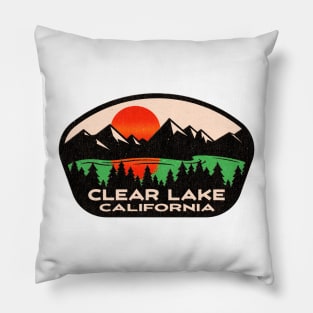 Clear Lake California Fishing Boating Pillow