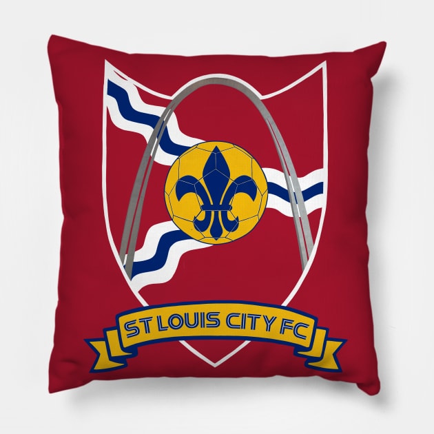 St. Louis FC White Border Pillow by DistractedGeek