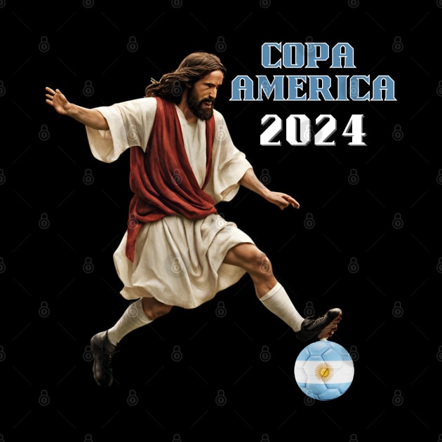 Argentina Soccer Fan | Jesus meme : Copa America 2024 Fan Tee by Klau