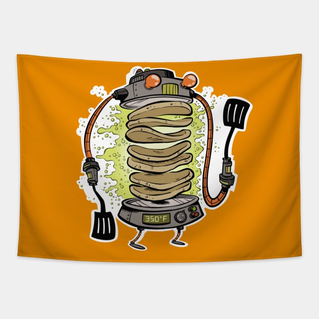 Pancake Bot Tapestry by westinchurch