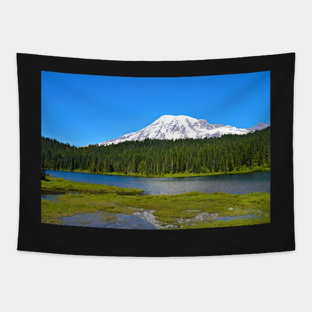 Reflection Lakes/Mt. Rainier Tapestry by kchase