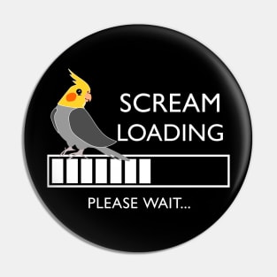 Scream Loading Cockatiel #white Pin