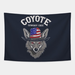 Coyote Cowboy Chic Tapestry