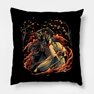 samurai vs ronin Pillow