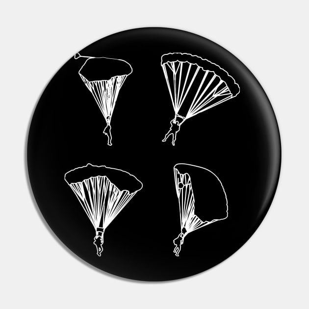 Paragliding Airborne Parachute Pin by Arassa Army