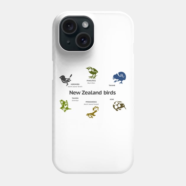 New Zealand Birds Phone Case by mailboxdisco