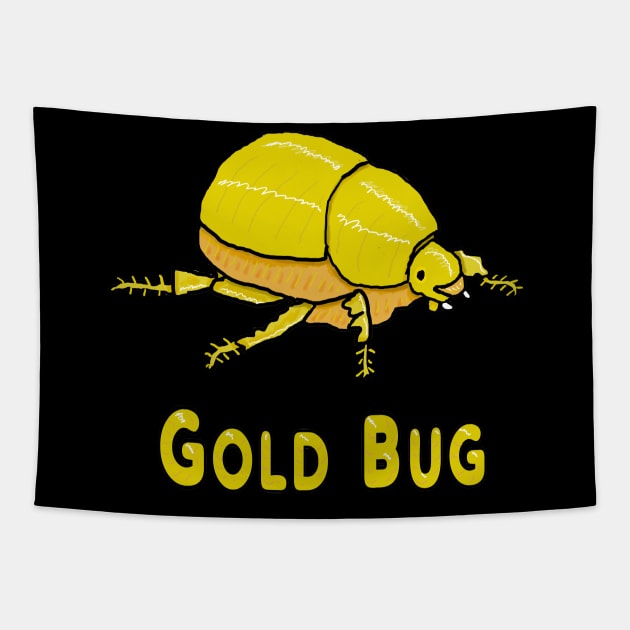 Gold Bug Tapestry by Mark Ewbie