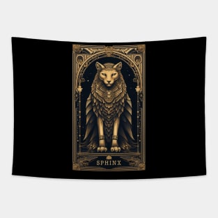 Sphinx Tarot Card Vintage Artwork Tapestry