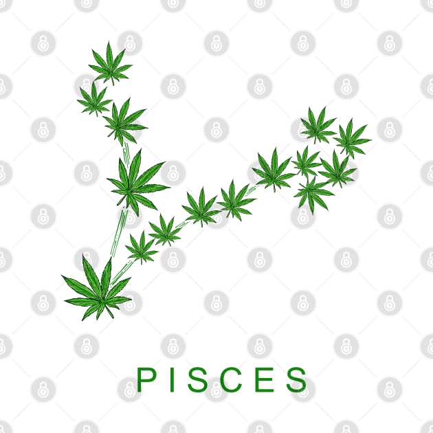 PISCES WEED ZODIAC by AWANG ART STUDIO