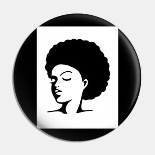 Afro Girl Pin