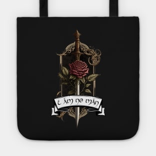 I Am No Man Crest - Rose and Sword - Fantasy Tote