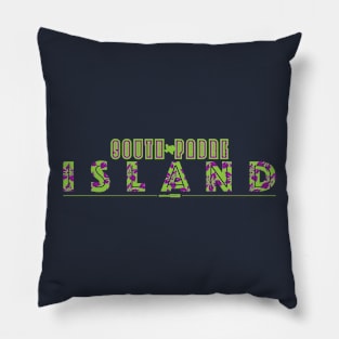 South Padre Island Inspired Design in Green and Purple Pillow