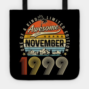 Awesome Since November 1999 Vintage 24th Birthday Tote