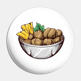 Meatball Ilustration Pin