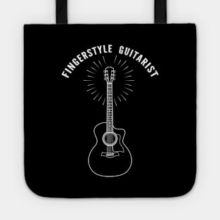 Fingerstyle Guitarist Acoustic Guitar Outline Tote