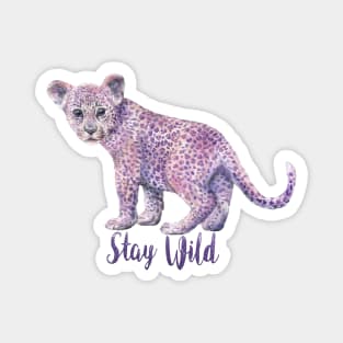 Stay Wild Pink Leopard Magnet