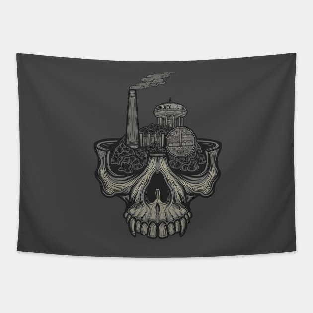 Sudbury Skull Tapestry by JCoulterArtist