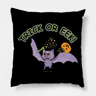 TRICK OR EEK Bat Pillow