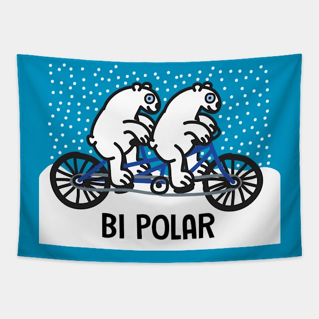 Bi Polar Bears Tapestry by toddgoldmanart