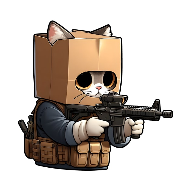 Tactical Cat by Rawlifegraphic